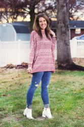 Run Run Rudolph {Cute Holiday Tunic}