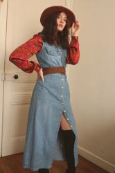 Blouse d’automne et robe en jean