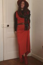 Robe longue orange