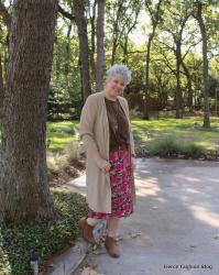 Floral Skirt with Duster Cardigan~Style Imitating Art