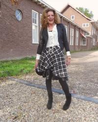 Plaid Tweed Skirt & Fancy Friday linkup