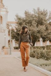 DÔEN Fall Floral Top Review with Everlane Straight Leg Pants