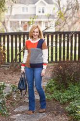 Wonderful Winter Casual Color Block Sweater