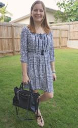 Blue Printed Dresses And Blue Bags: Weekday Wear Link Up