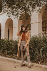 A Long Camel Coat + Fall Colors Outfit