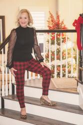 Quintessential Christmas: Red Plaid Leggings