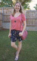 Colourful Tees and Blue Prints With Rebecca Minkoff Pink Jean MAC Crossbody Bag