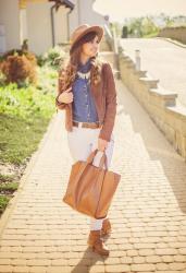 Brown leather jacket