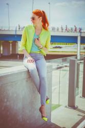 Lemon bomber jacket 