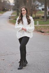 White Bubble Sweater