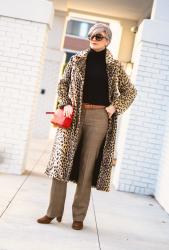 how to wear leopard with glen plaid