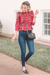 Red Plaid Peplum Shirt Take Three