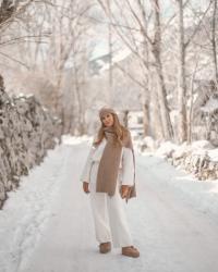 CÓMO VESTIR PARA UN DÍA DE NIEVE - CONJUNTO DE PUNTO