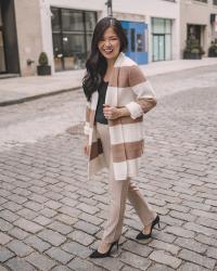 Two Ways to Wear a Chunky Striped Cardigan