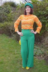 Vintage Orange Top and Green Trousers + Style With a Smile Link Up