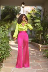 Keyhole Top + High Waist Pants