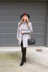 Winter Style: Wool Wrap Coat + Cozy Ribbed Sweater