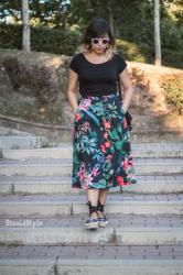 Falda floral midi | THE FLORAL MIDI SKIRT