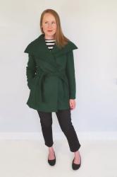 A Finished Coat and how to wear it - The Willa Wrap Coat Sew Along