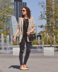 BLAZER ESTAMPADO SERPIENTE & TOTAL BLACK