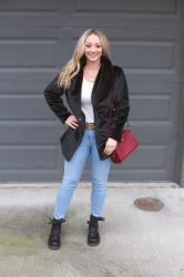 Transitional Style: Combat Boots + Faux Fur Coat