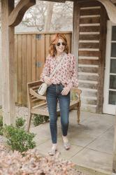 FOLKSY FLORAL TOP UNDER $100