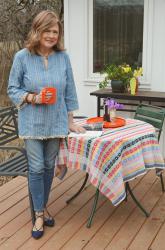 Blue Linen, Cotton and Coffee, of Course for Cèzanne’s Woman with a Coffeepot.