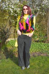 Multicoloured Faux Fur Gilet  + Style With a Smile Link Up