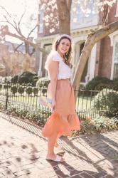Dressy Easter Outfit with Pops of Pastels