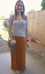 Weekday Wear Link Up: Striped Tees and Maxi Skirts With Rebecca Minkoff Mini MAC Bag