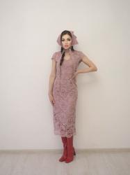 Pink lace dress