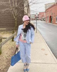 Adventures in Thrifting Part 8: Seersucker, Gingham, and Argyle for Easter & Link Up On the Edge #238