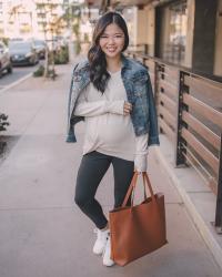 A Maternity Friendly Athleisure Outfit