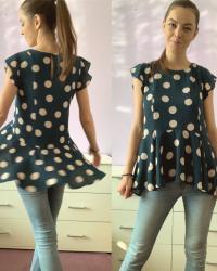 UPCYCLING: from a polka dots dress to a blouse