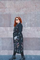 Spring diaries: Black Embroidered Kaftan