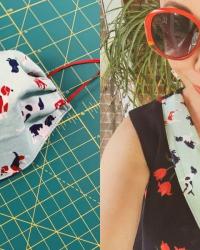 90s Babydoll Dress Refashion with Repurposed Face Mask Collar