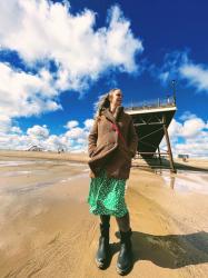 Green Floral Maxi Dress And A Visit To The Beach