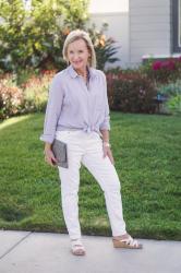 How to Style a Gauze Lilac Top