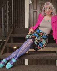 Blue Lace Legs, New Floral and PANK Moto Flashback