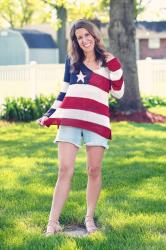 Thursday Fashion Files Link Up #303 – Relaxed Flag Sweater for all the Summer Things!
