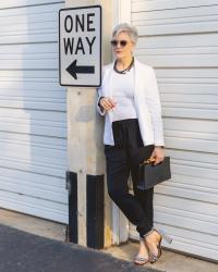 summer wardrobe staple white blazer