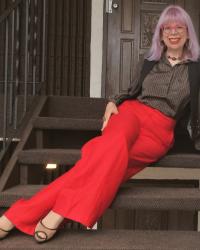 Funky Friday: JC Penney Halston and Big Red Boss Pants