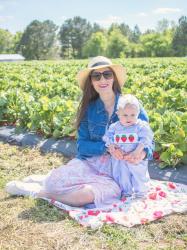 Scarlett’s First Time Strawberry Picking 