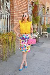 Floral Pencil Skirt