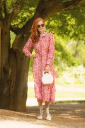Turning Heads Linkup- Zara Floral Linen Dress
