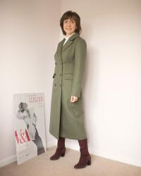 Vikisews Emmanuelle Coat In Olive Wool