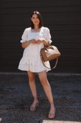 Eyelet Mini Dress