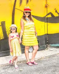 Mommy+Me: Yellow Ruffled Sundresses in Florida for Stylish Monday.