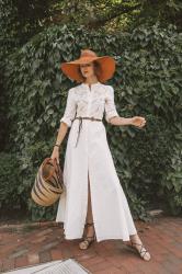 the white maxi dress I’m packing for summer vacation