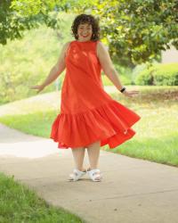 Christopher John Rogers for Target Orange Shift Dress